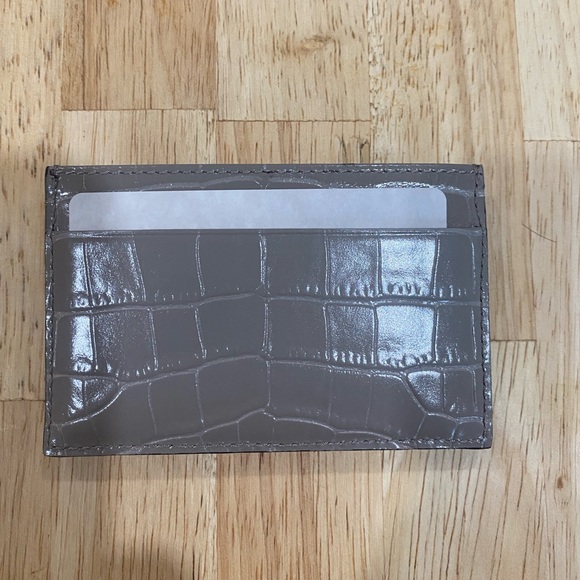 Jimmy Choo grey Cros embossed card slot BNWOT - Picture 5 of 8